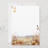 秋インラブベアアドベンチャーベビーエレガントシャワー 招待状 (裏面)