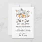 秋インラブベビーシャワーサンキューカード 招待状 (正面)