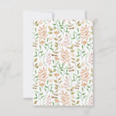 秋インラブベビーシャワーサンキューカード 招待状 (裏面)