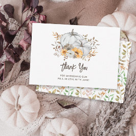 秋インラブベビーシャワーサンキューカード 招待状