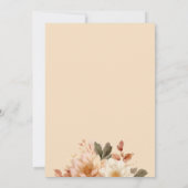 秋インラブベビーシャワーテディベア秋秋 招待状 (裏面)