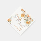 秋インラブベビーシャワーボホパンプキン紙 スタンダードカクテルナプキン (角)