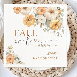 秋インラブベビーシャワーボホパンプキン紙 スタンダードカクテルナプキン