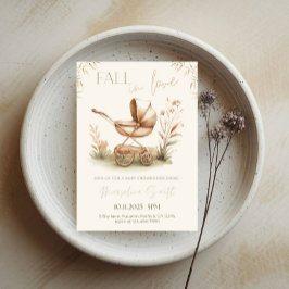 秋インラブベビーシャワー – 紅葉テーマ 招待状