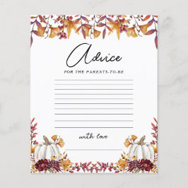 秋インラブホワイトカボチャ赤ちゃんシャワーアドバイスゲーム