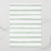 秋インラブホワイトパンプキンセージ海軍ブライダルシャワー 箔招待状 (裏面)