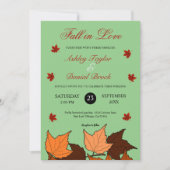 秋インラブボエレガントーセージ離れ秋の結婚式 招待状 (正面)