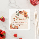 秋インラブボホテラコッタパンプキンブライダルシャワー スタンダードカクテルナプキン (インサイチュ)