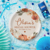 秋インラブボホテラコッタパンプキンブライダルシャワー ペーパープレート (パーティー)