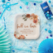 秋インラブボホテラコッタパンプキンブライダルシャワー ペーパープレート (パーティー)