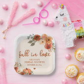 秋インラブボホテラコッタパンプキンブライダルシャワー ペーパープレート (パーティー)