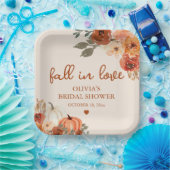 秋インラブボホテラコッタパンプキンブライダルシャワー ペーパープレート (パーティー)