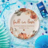 秋インラブボホテラコッタパンプキンブライダルシャワー ペーパープレート (パーティー)