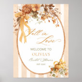 秋インラブボホテラコッタブライダルシャワーウェルカム ポスター (正面)