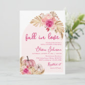 秋インラブボホピンクパンプキンブライダルシャワー 招待状 (スタンド正面)
