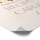 秋インラブボホフローラブライダルシャワーレシピカード ポスター (角)