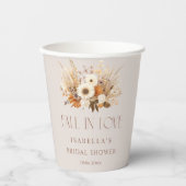 秋インラブボホフローラブライダルシャワー 紙コップ (正面)