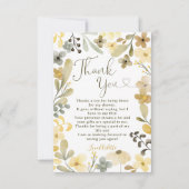 秋インラブボホフローラ秋シックブライダルシャワー サンキューカード (正面)