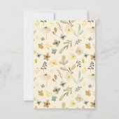 秋インラブボホフローラ秋シックブライダルシャワー サンキューカード (裏面)