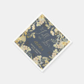 秋インラブボホフローラ秋シックブライダルシャワー スタンダードカクテルナプキン (角)