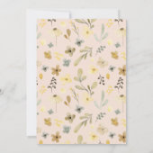 秋インラブボホフローラ秋シックブライダルシャワー 招待状 (裏面)