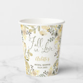 秋インラブボホフローラ秋シックブライダルシャワー 紙コップ (裏面)