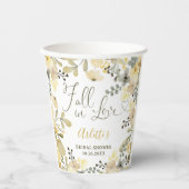 秋インラブボホフローラ秋シックブライダルシャワー 紙コップ (正面)