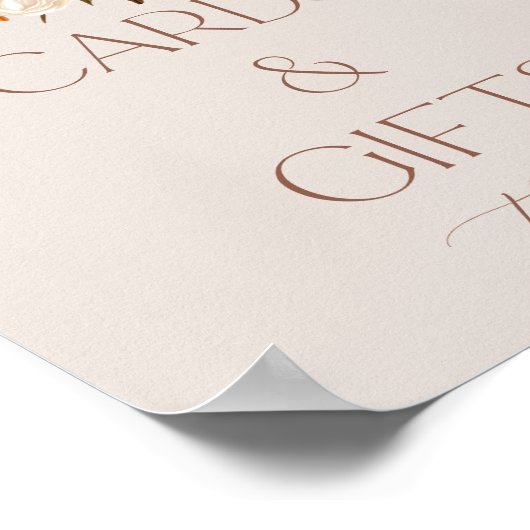 秋インラブボホブライダルシャワーカードとギフト ポスター (角)