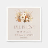 秋インラブボホブライダルシャワー スタンダードカクテルナプキン (正面)
