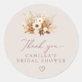 秋インラブボホブライダルシャワー ラウンドシール (正面)