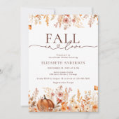 秋インラブボホ秋パンプキンブライダルシャワー 招待状 (正面)