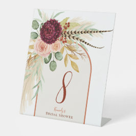 秋インラブボホ素朴ラストアーチフローラブライダル 台座サイン