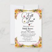 秋インラブボーオータムーンフローラブライダルシャワー 招待状 (正面)