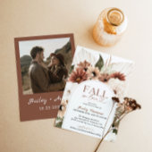 秋インラブボ素朴ホブライダルシャワーテラコッタ 招待状