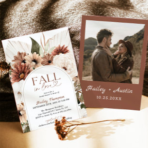 秋インラブボ素朴ホブライダルシャワーテラコッタ 招待状