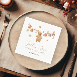 秋インラブボ素朴ホ秋ベビーシャワー スタンダードカクテルナプキン