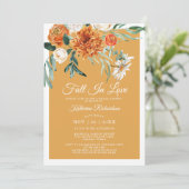 秋インラブマスタード素朴イエローブライダルシャワー 招待状 (スタンド正面)