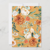 秋インラブマスタード素朴イエローブライダルシャワー 招待状 (裏面)