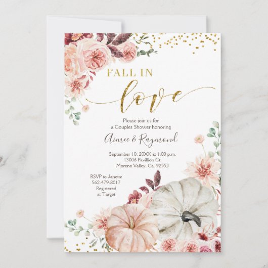 秋インラブマルサラパンプキン招待状 招待状 (正面)