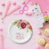 秋インラブマルサラフラワーブライダルシャワー ペーパープレート (パーティー)