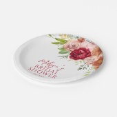 秋インラブマルサラフラワーブライダルシャワー ペーパープレート (アングル)