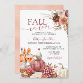 秋インラブマルサラフローラパンプキン婚約 招待状 (正面/裏面)