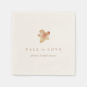 秋インラブミニマリストオータムリーフブライダルシャワー スタンダードカクテルナプキン (正面)