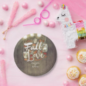 秋インラブメイソンジャールライツ素朴ズ結婚 ペーパープレート (パーティー)