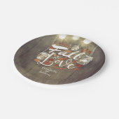 秋インラブメイソンジャールライツ素朴ズ結婚 ペーパープレート (アングル)