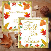 秋インラブメープル葉ズ秋の紅葉カップル ノートカード