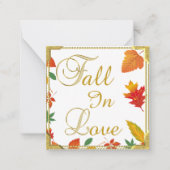 秋インラブメープル葉ズ秋の紅葉カップル ノートカード (正面)