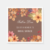 秋インラブモチャオータムブライダルシャワー スタンダードカクテルナプキン (正面)