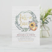 秋インラブユーカリ&パンプキンウェディングシャワー 招待状 (スタンド正面)