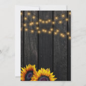 秋インラブラスティックフローラバーンウッドブライダルシャワー 招待状 (裏面)